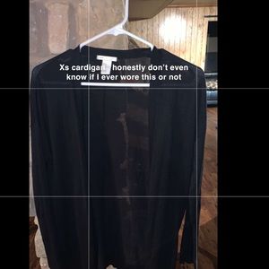 Black cardigan
